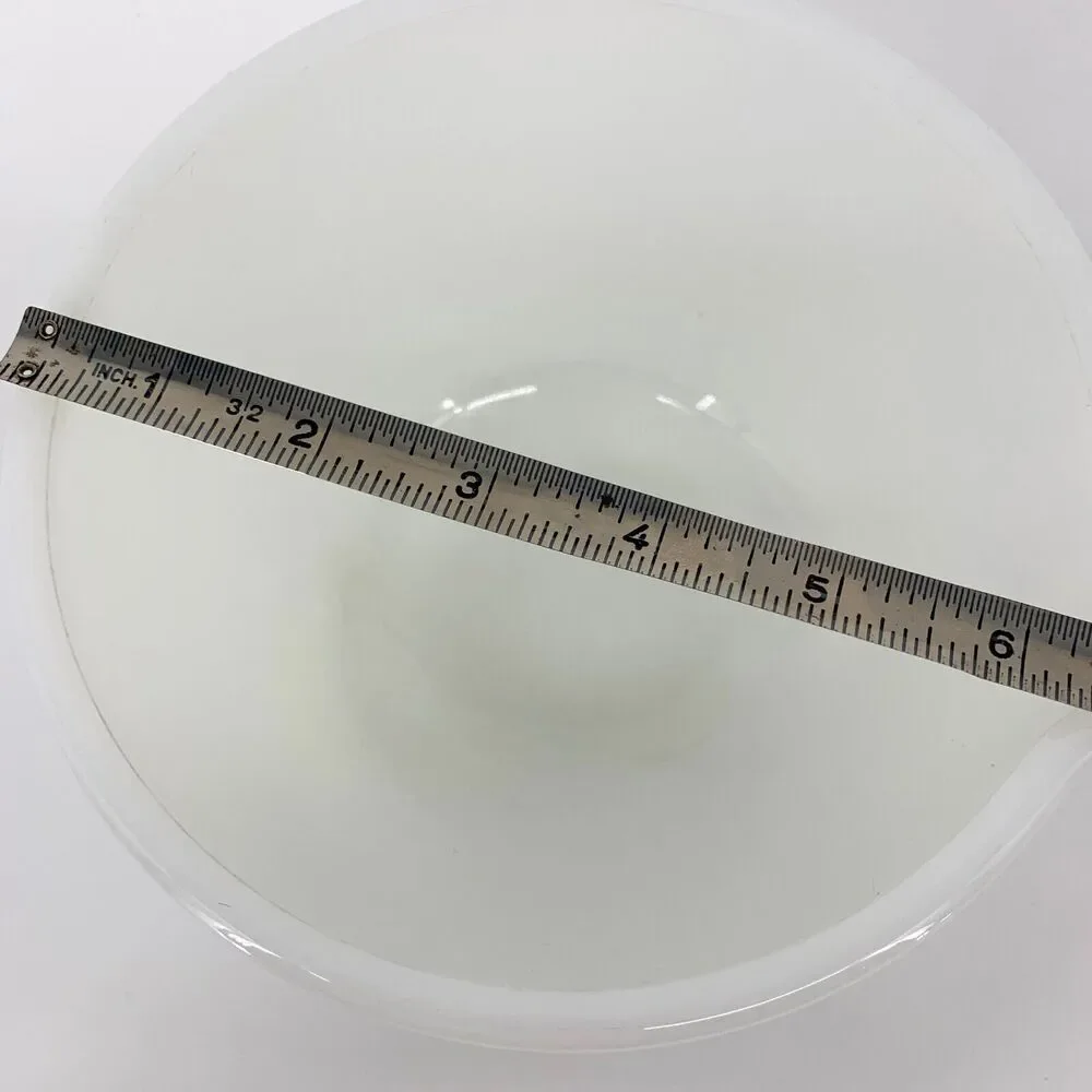 Vintage Glasbake 20 CJ for Sunbeam Milk Glass Mixing Bowl with Pour Spout